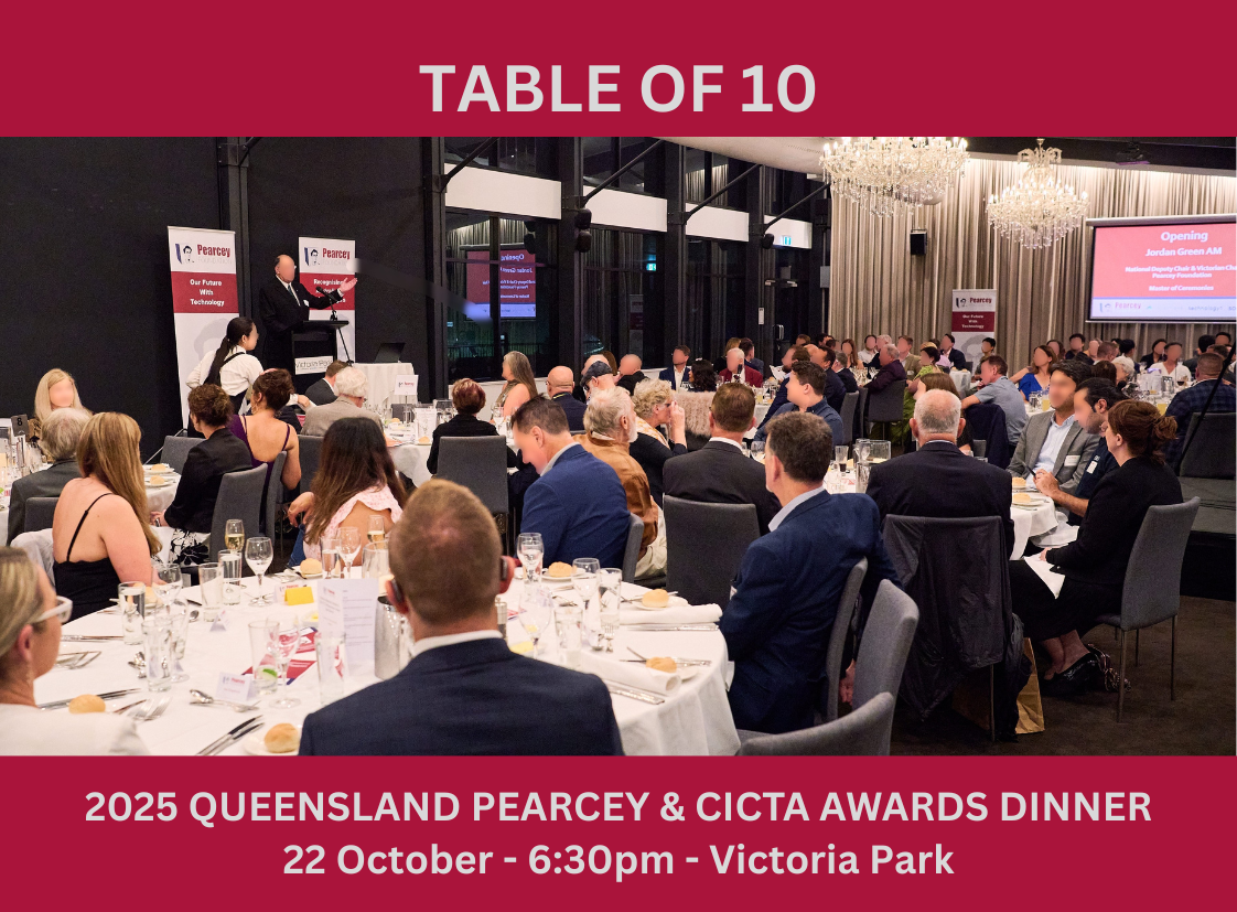 2025 QLD Pearcey CICTA Awards Dinner - Table of 10