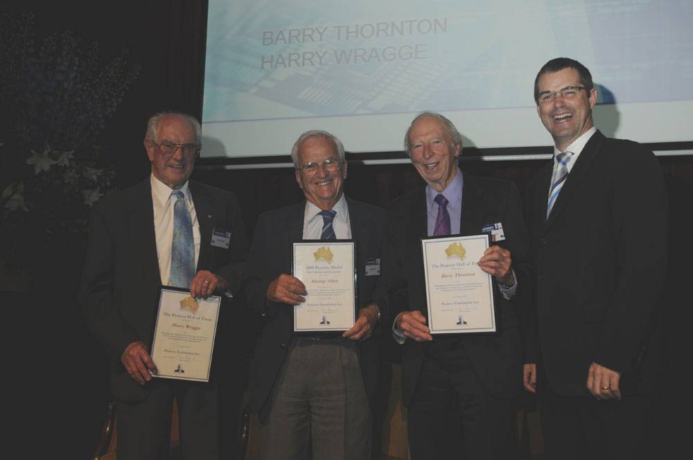 Harry Wragge, Murray Allen, Barry Thornton, Senator Stephen Conroy