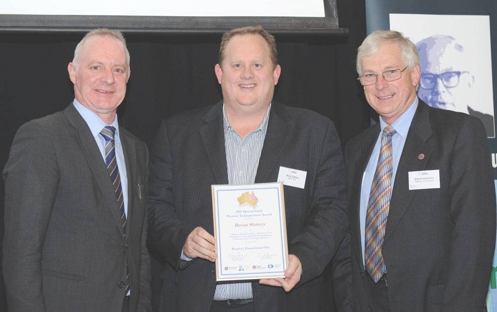 2011 Pearcey Foundation Queensland Entrepreneur Awards presented to joint winners Janine Garrett and Bevan Slattery