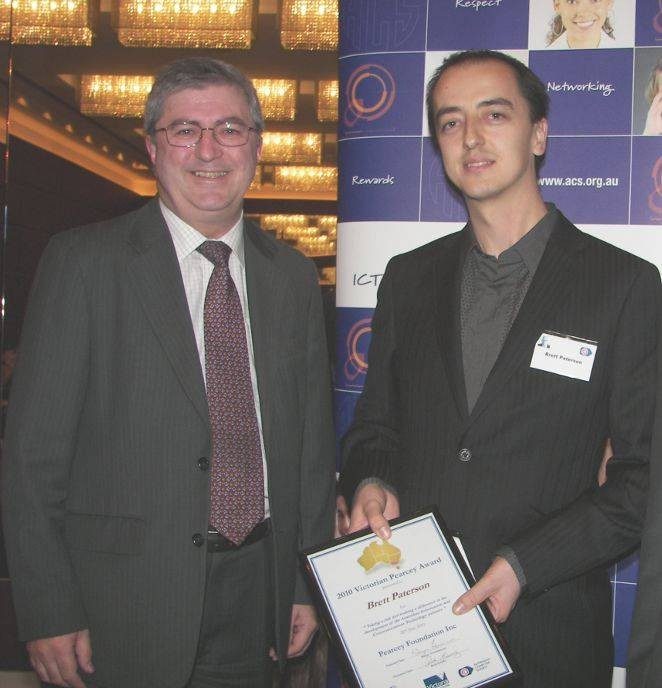 PR2010: Brett Paterson wins 2010 Victorian Pearcey Award